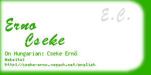 erno cseke business card