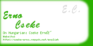 erno cseke business card